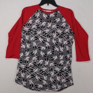 LuLaRoe Shirt Women's Small Mickey Mouse Multicolor Three Quarter Sleeve